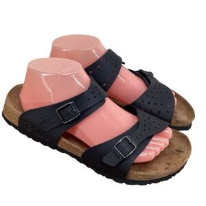 Birkenstock Birki's Black Slip On Sandals 260 Women's Sz 40 L9  M7 Narrow